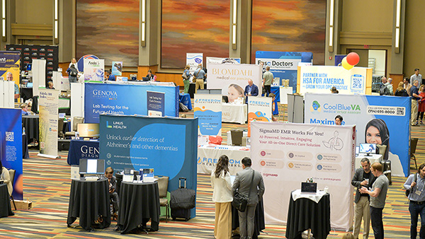 Aerial view of the expo hall